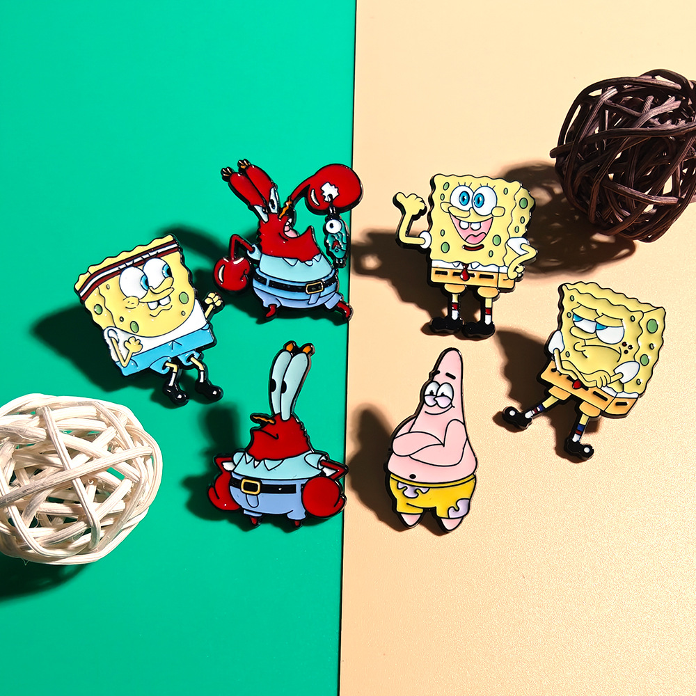 6 Pcs SpongeBob SquarePants An - Embroidery Wallpaper ulasan dan harga