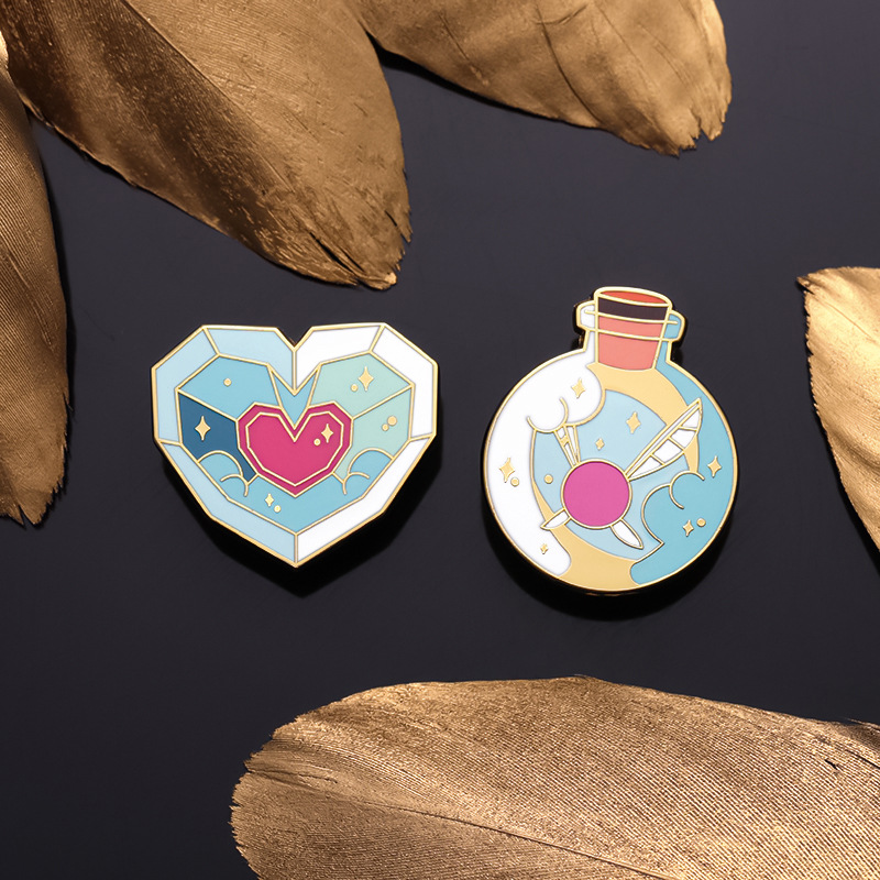 Cute Game Series Love Enamel P - Embroidery Illustration ulasan dan harga