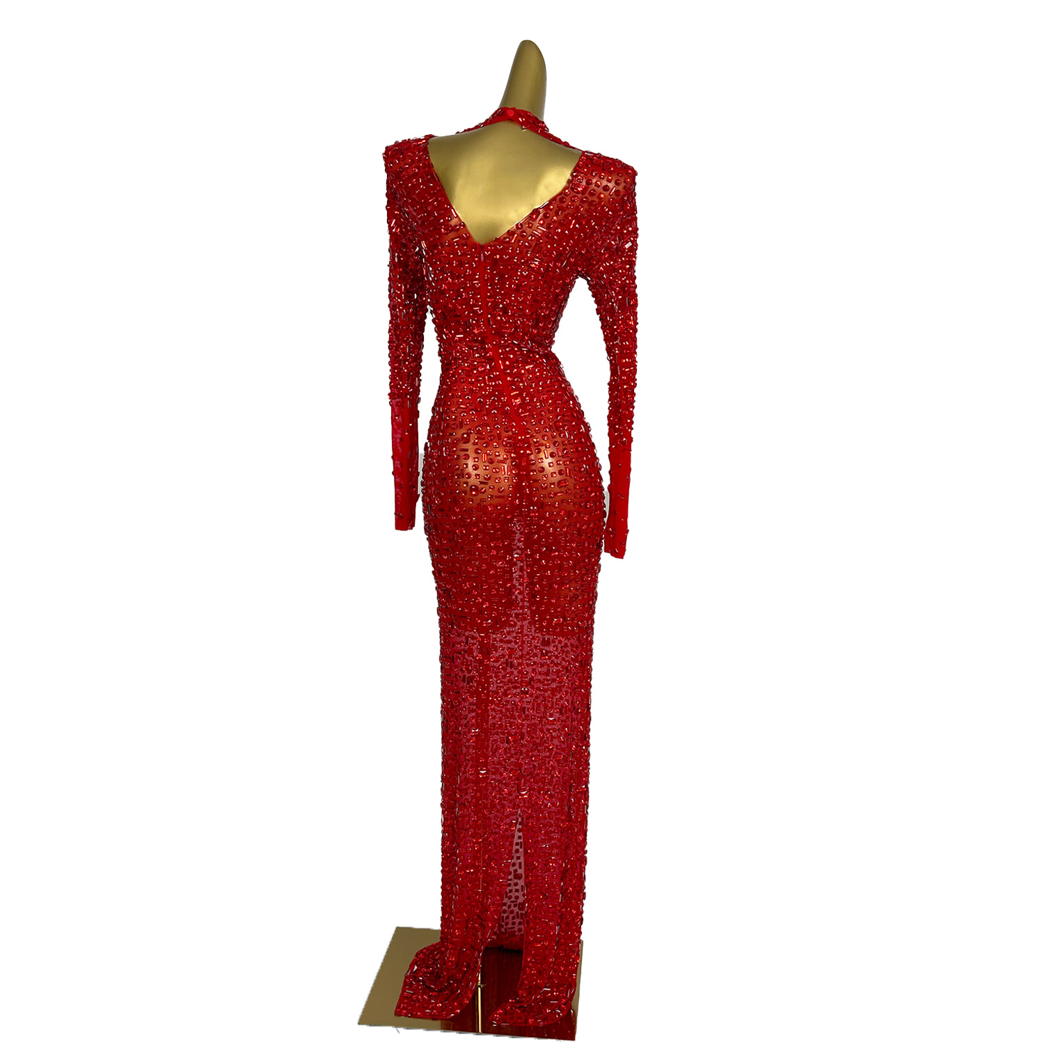 Red Diamonds Dress See Through - Embroidery Abaya ulasan dan harga