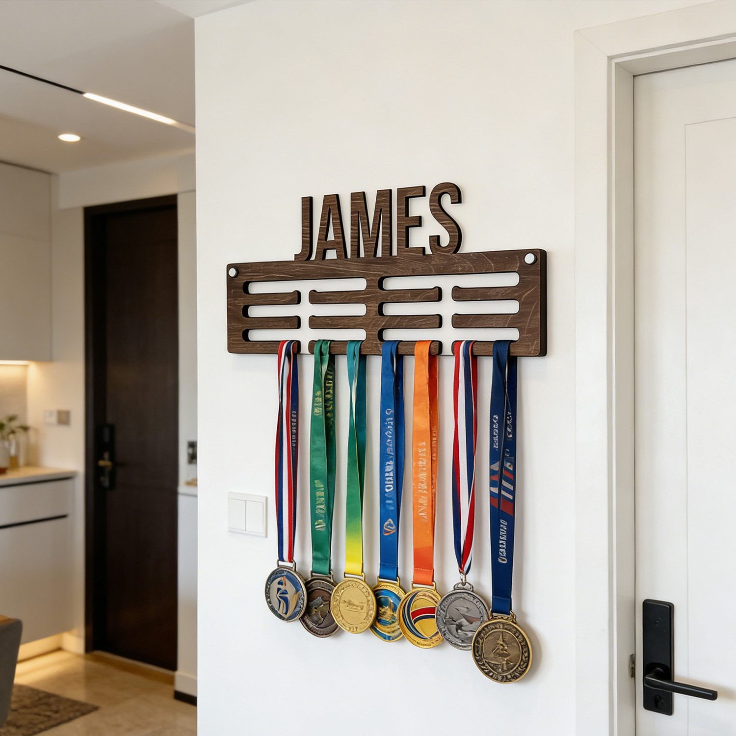 1pc Custom Modern Style Medal  - Frame Display Wood ulasan dan harga