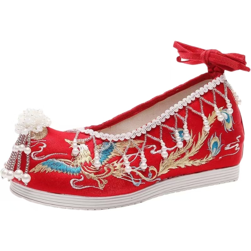 Women New Red Embroidered Wedd - Embroidery Canvas ulasan dan harga