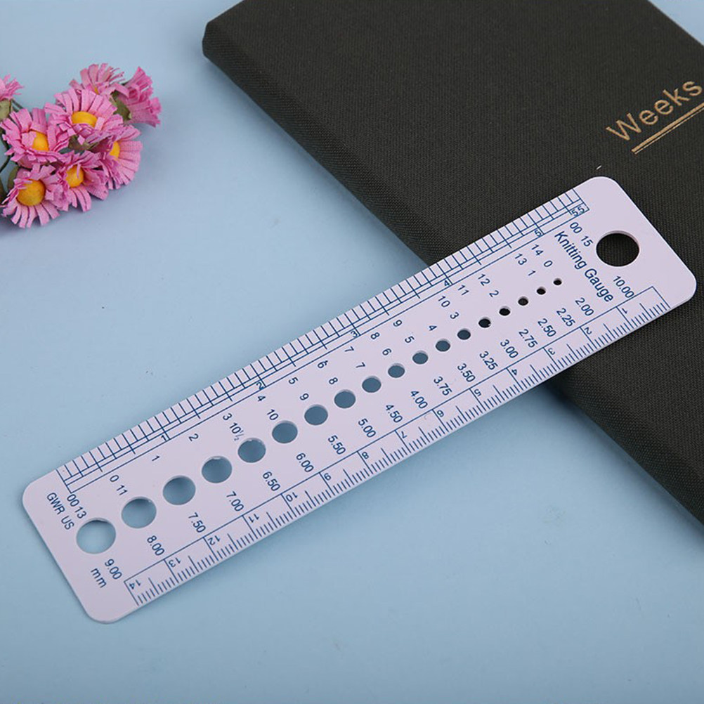 6Pcs Knitting Gauge Ruler Prof - Embroidery Tools ulasan dan harga