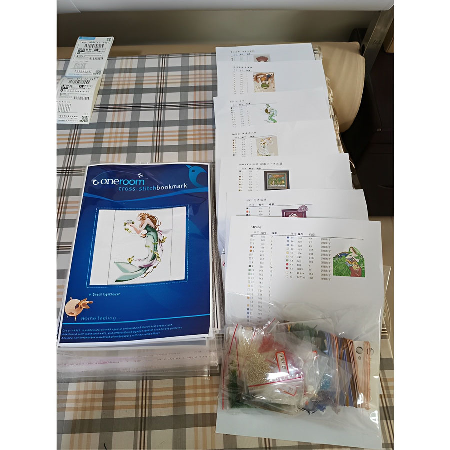 Dfea-Flower Series Rose Cross  - Embroidery Rose Stitch ulasan dan harga