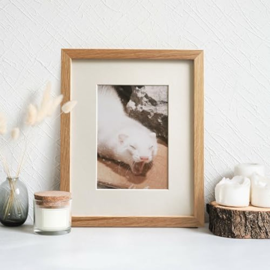 8x10 Picture Frame, Solid Oak  - Frame Display Wood ulasan dan harga