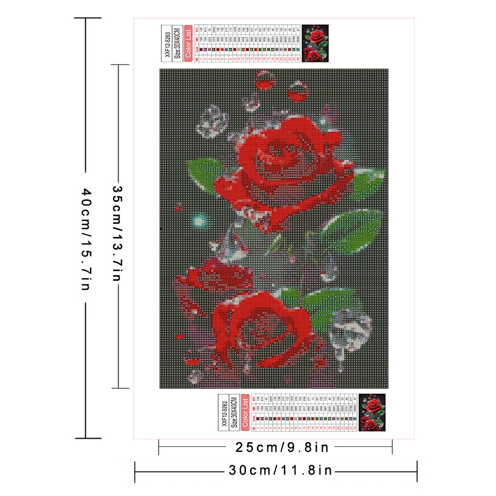 AZQSD Diamond Painting Full Dr - Embroidery Rose Stitch ulasan dan harga