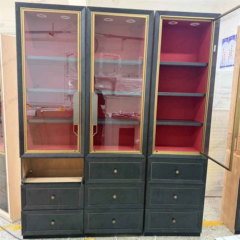 custom.Luxury Tall Black Wood  - Frame Display Wood ulasan dan harga