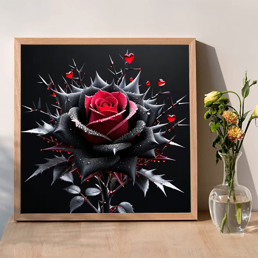 Evershine Diamond Painting Ros - Embroidery Rose Stitch ulasan dan harga