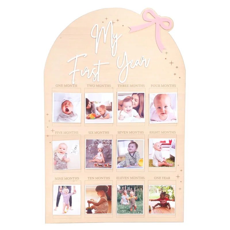 TEMIKIDS Newborn First Year of - Frame Display Wood ulasan dan harga
