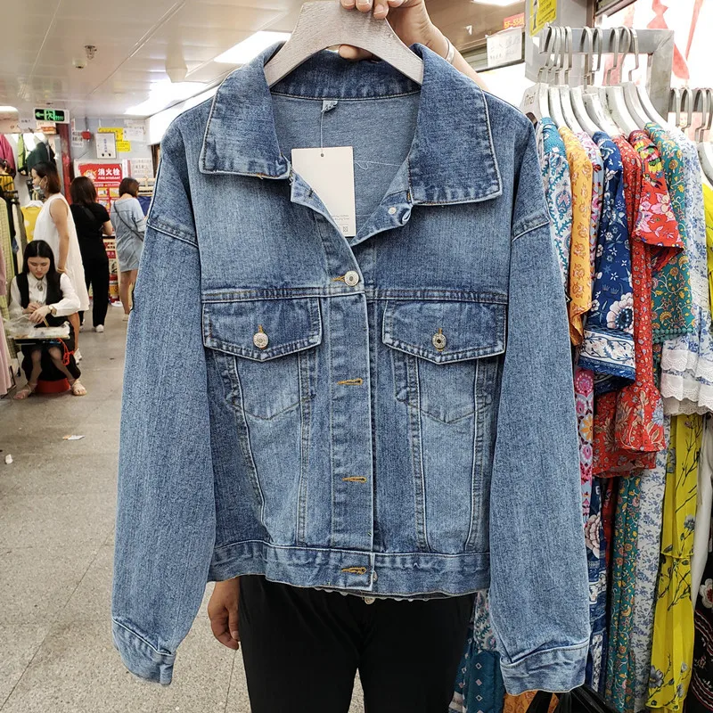 Vintage Blue Embroidery Sequin - Embroidery Jacket Jeans ulasan dan harga