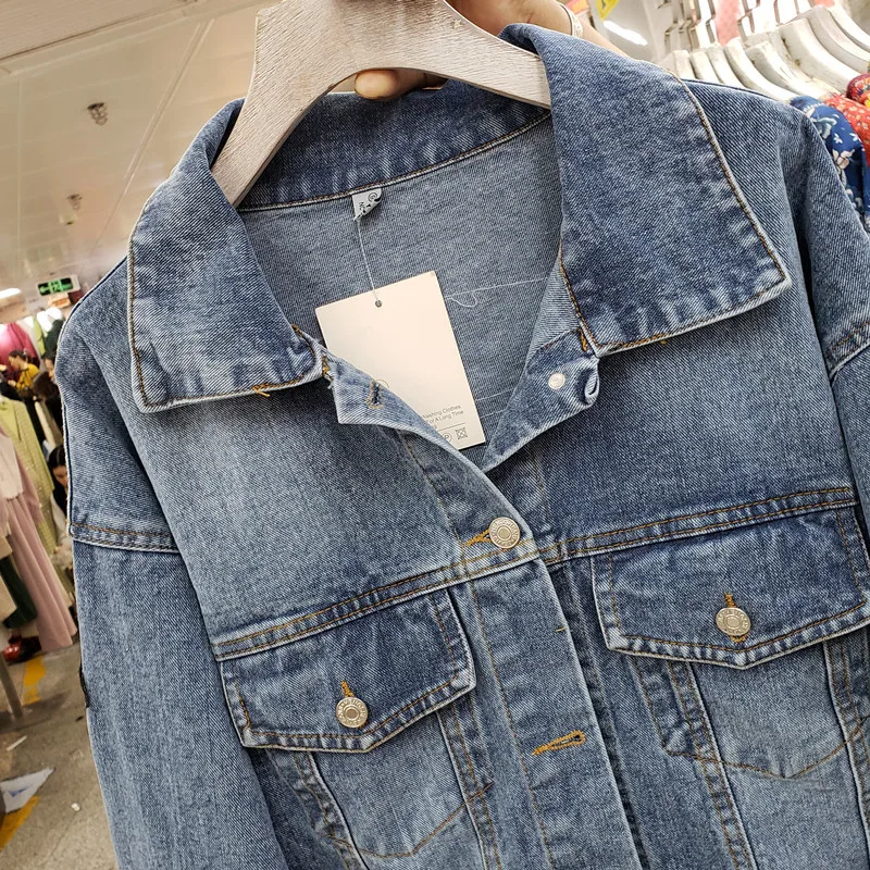 Vintage Blue Embroidery Sequin - Embroidery Jacket Jeans ulasan dan harga