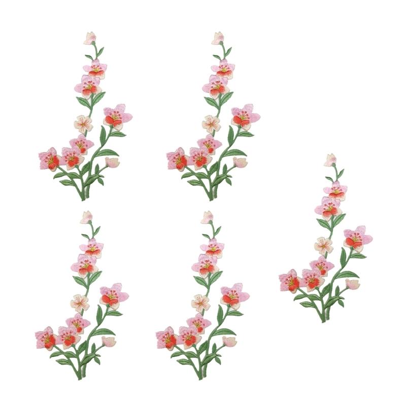 R9UF 5Pcs Embroidery Applique  - Embroidery Jacket Jeans ulasan dan harga