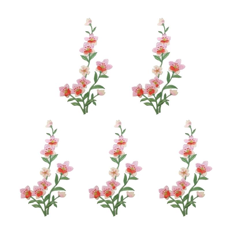 R9UF 5Pcs Embroidery Applique  - Embroidery Jacket Jeans ulasan dan harga